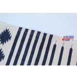 Multi Size Blue And Off White Modern Striped Cotton Flat Weave Runner Rug- Reversible Beautiful Colour combination Runner Rug